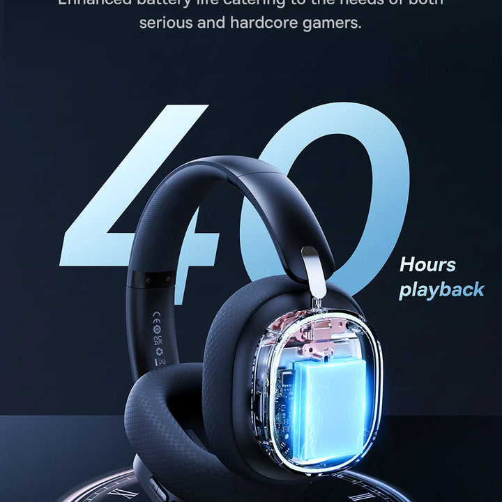 Baseus GH02 Gaming Wireless Headphone with Mic Over-Ear Headphones Bluetooth 5.3 40mm Driver 2.4G/Wireless/Cable RGB Headsets