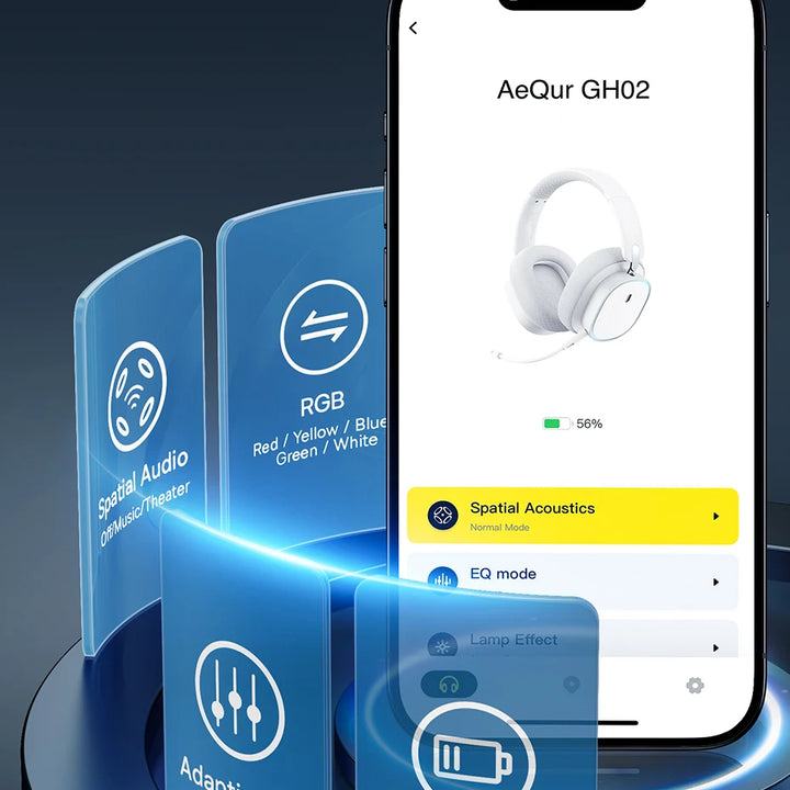 Baseus GH02 Gaming Wireless Headphone with Mic Over-Ear Headphones Bluetooth 5.3 40mm Driver 2.4G/Wireless/Cable RGB Headsets